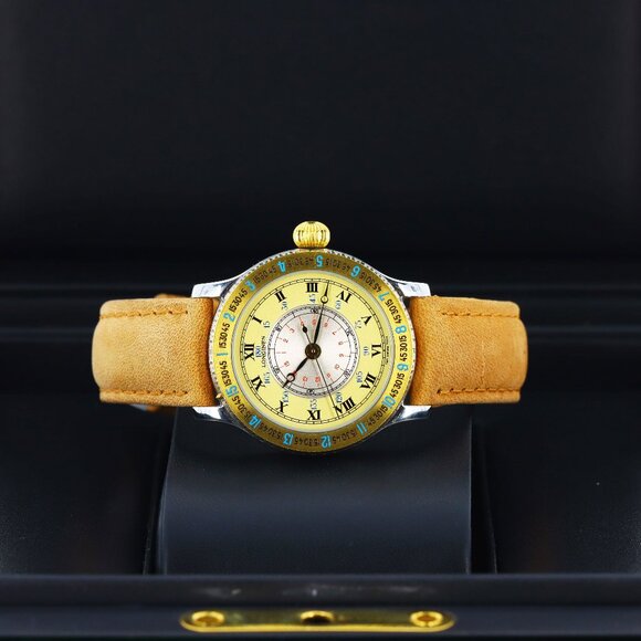 Longines Hour Angle by Charles A. Lindbergh, Champagne/Silver Dial - Yellow Gold - Picture 4 of 11